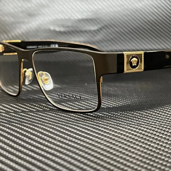NEW Versace Matte Black Men's Eyeglasses - Picture 1 of 5